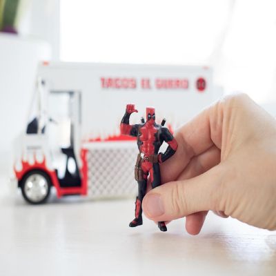 Deadpool Figure w/ 1:24 Scale Die Cast Taco Truck Image 2