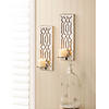 Deco Mirror Candle Wall Sconce (Set Of 2) 17.25" Tall Image 2