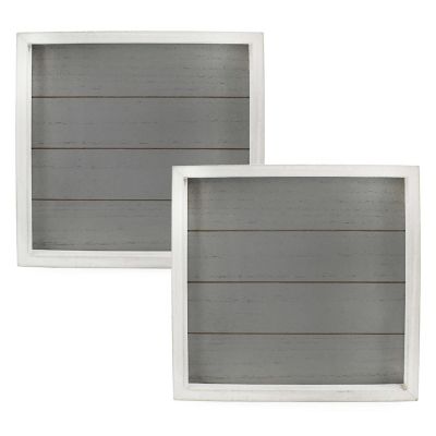 Decorae Shiplap Blank Signs (2-Pack, Gray); Prepainted Rustic Plaques for DIY and Gift Making Image 1