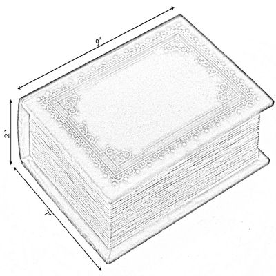Decorative Vintage Book Shaped Trinket Storage Box - Red Image 3