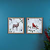 Deer And Cardinal Frame (Set Of 2) 10.25"Sq Plastic/Mdf Image 3
