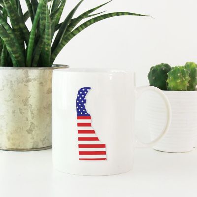 Delaware US Flag Ceramic Mug Image 1
