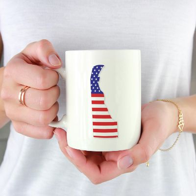 Delaware US Flag Ceramic Mug Image 1
