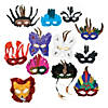 Deluxe Feather Mask Assortment- 12 Pc. Image 1