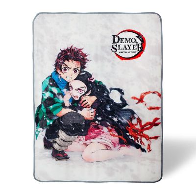 Demon Slayer Tanjiro & Nezuko Fleece Throw Blanket  45 x 60 Inches Image 1