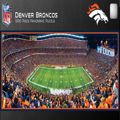 Denver Broncos - 1000 Piece Panoramic Jigsaw Puzzle - Center View Image 1