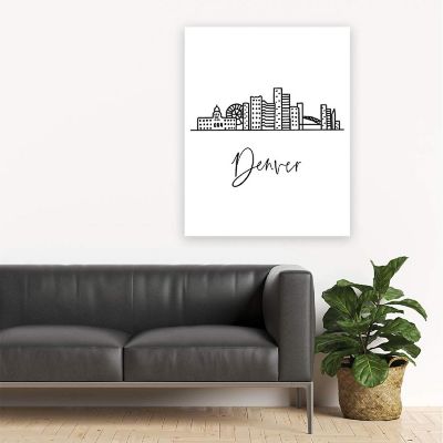Denver Skyline BW 16x20in 1-Pack Image 3