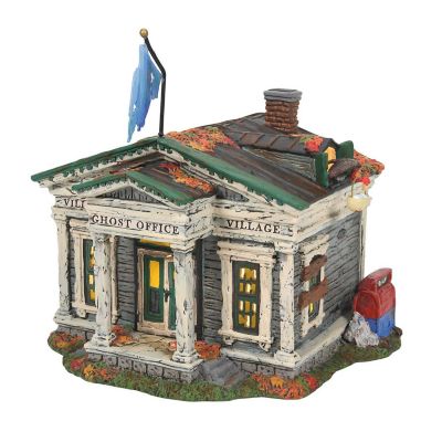 Department 56 Halloween Village Ghost Office Lighted Building 8.6 Inch 6009777 Image 1