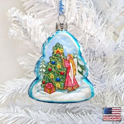 Designocracy Angelic Tree Mercury Glass Ornament Nativity Holiday Decor Image 1