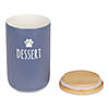 Dessert French Blue Ceramic Treat Canister Image 2