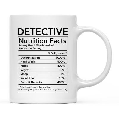 Detective Nutritional Facts Coffee Mug Image 2