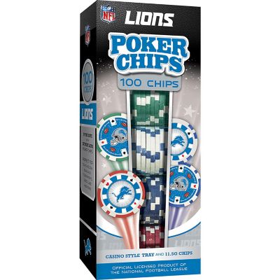 Detroit Lions 100 Piece Poker Chips Image 1