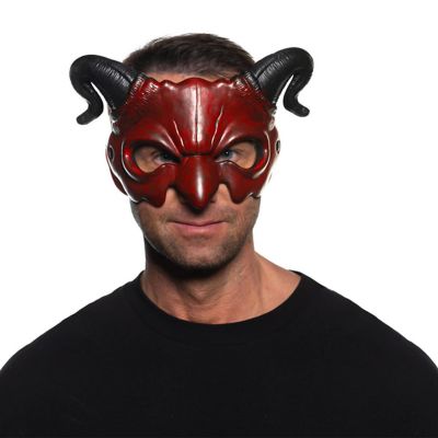 Devil Adjustable Foam Adult Costume Half Mask Image 1