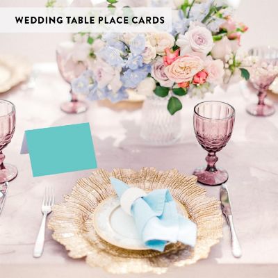 Diamond Blue Table Tent Place Cards 20-Pack Image 3