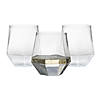 Diamond-Shaped Plastic Stemless Wine Glasses - 12 Ct. Image 1