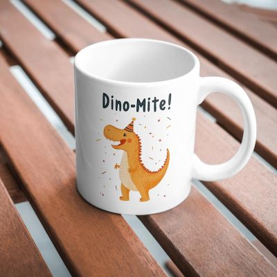 Dino-Mite! Mug by Dancing Littles Jungle Image 2