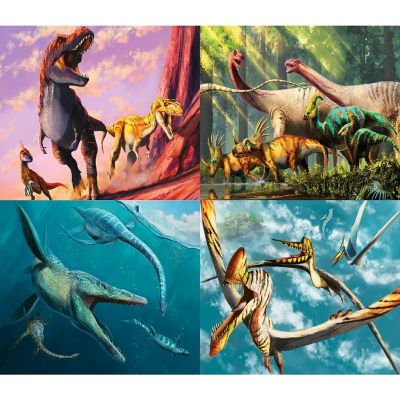 Dinosaur 100-Piece Jigsaw Puzzle Box Bundle  Set of 4 Image 1