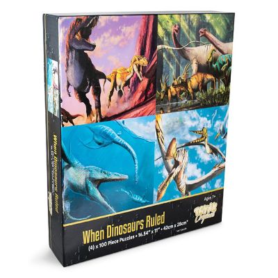 Dinosaur 100-Piece Jigsaw Puzzle Box Bundle  Set of 4 Image 1