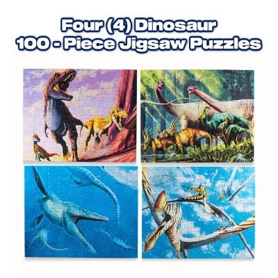 Dinosaur 100-Piece Jigsaw Puzzle Box Bundle  Set of 4 Image 2