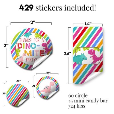 Dinosaur Girl Sticker Bundle 429pc. by AmandaCreation Image 1