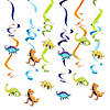 Dinosaur Party Hanging Swirl Decorations - 12 Pc. Image 1