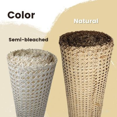 Discount Trends 18" Wide Natural Rattan Webbing Roll 18" x 24" Image 2