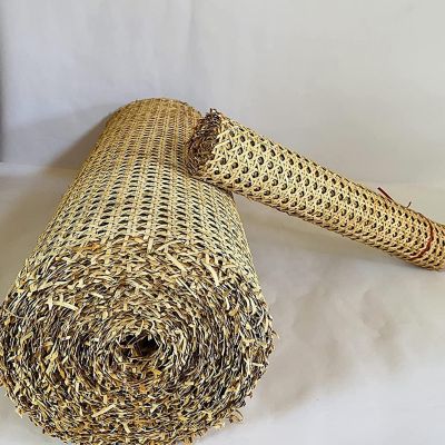 Discount Trends 24" Wide Natural Rattan Webbing Roll 24" x 60" Image 1