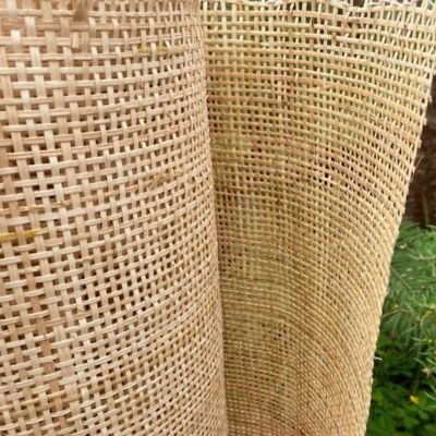 Discount Trends 36" Wide Natural Rattan Square Webbing Roll 36" x 48" Image 1