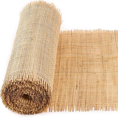 Discount Trends 36" Wide Natural Rattan Square Webbing Roll 36" x 48" Image 2