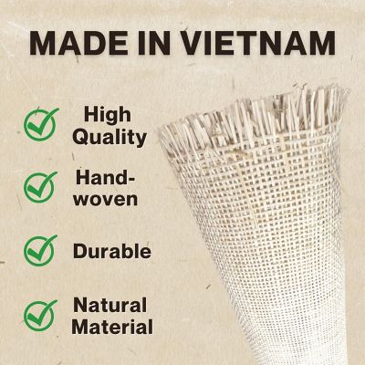 Discount Trends 36" Wide Semi-Bleached Square Rattan Webbing Roll 36" x 180" Image 2