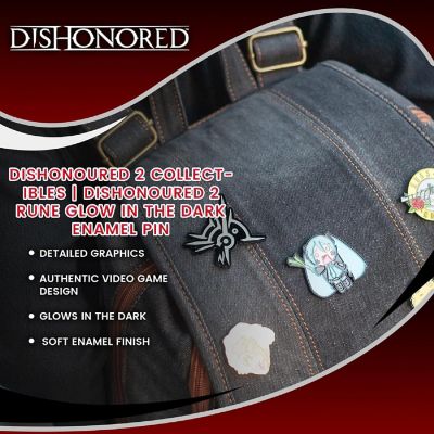 Dishonoured 2 Collectibles  Dishonoured 2 Rune Glow in the Dark Enamel Pin Image 3