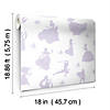 Disney&#160;100th&#160;Anniversary Princesses Purple Peel and Stick Wallpaper Image 4