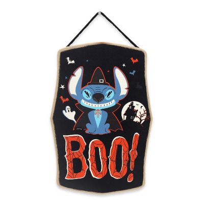 Disney 1x7 Disney Lilo & Stitch Boo Hanging Halloween Wood Wall Decor Image 1