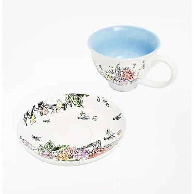 Disney Alice In Wonderland Ceramic Teacup and Saucer Set Image 1