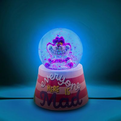 Disney Alice in Wonderland Cheshire Cat Mini Light-Up Snow Globe  3 Inches Tall Image 1
