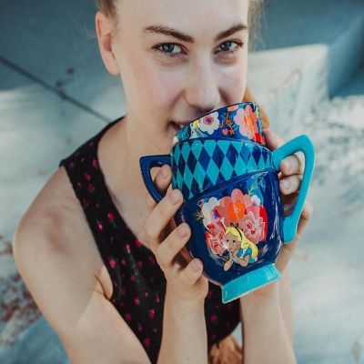 Disney Alice in Wonderland Stacked Teacups Sculpted Ceramic Mug  Holds 20 Ounce Image 3