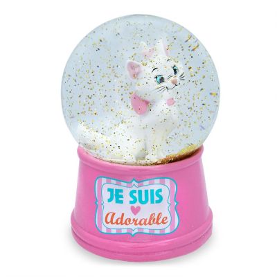 Disney Aristocats Marie "Je Suis Adorable" Light-Up Snow Globe  6 Inches Tall Image 1