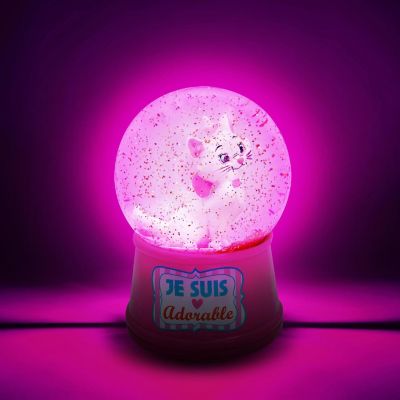 Disney Aristocats Marie "Je Suis Adorable" Light-Up Snow Globe  6 Inches Tall Image 1