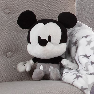 Disney Baby Mickey Mouse Black/White Plush Stuffed Animal Toy by Lambs & Ivy Image 2