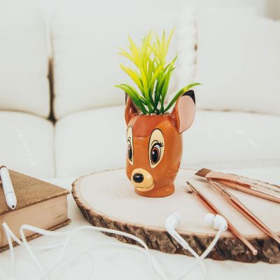 Disney Bambi 5-Inch Ceramic Mini Planter with Artificial Succulent Image 3