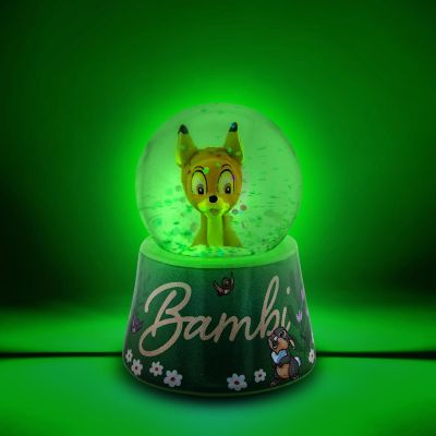 Disney Bambi "Pretty Flower" Mini Light-Up Snow Globe  3 Inches Tall Image 1