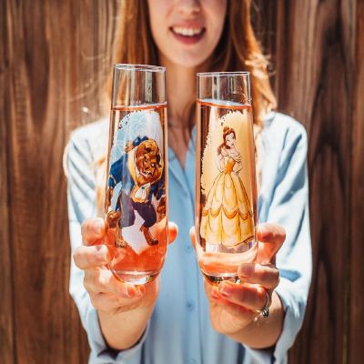 Disney Beauty and the Beast 9-Ounce Stemless Fluted Glassware  Set of 2 Image 3