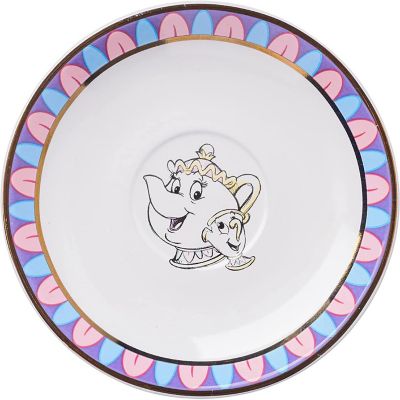 Disney Beauty and the Beast Ceramic Teacup and Saucer Set Image 1