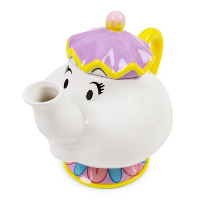 Disney Beauty and the Beast Mrs. Potts Sculpted Ceramic Teapot Replica Image 1
