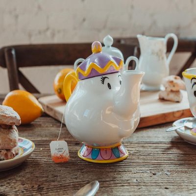 Disney Beauty and the Beast Mrs. Potts Sculpted Ceramic Teapot Replica Image 3