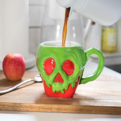 Disney Evil Queen Poison Apple Sculpted Ceramic Mug  Holds 20 Ounces Image 2