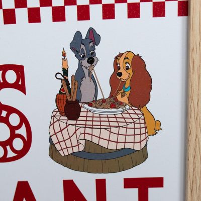 Disney Lady and the Tramp Tony's Restaurant Wood Framed Wall Art Decor Image 3