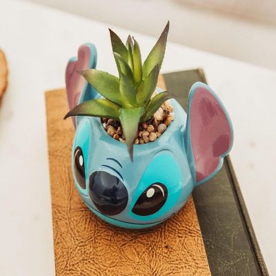 Disney Lilo & Stitch 3-Inch Ceramic Mini Planter with Artificial Succulent Image 3
