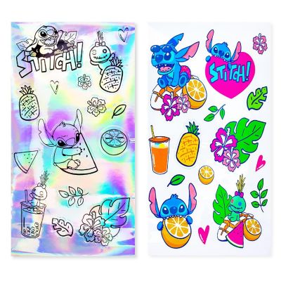Disney Lilo & Stitch Bubble Tea Plastic Water Bottle and Decal Sticker Set Image 1