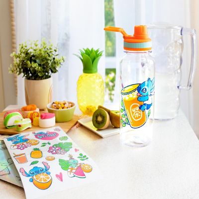 Disney Lilo & Stitch Bubble Tea Plastic Water Bottle and Decal Sticker Set Image 3